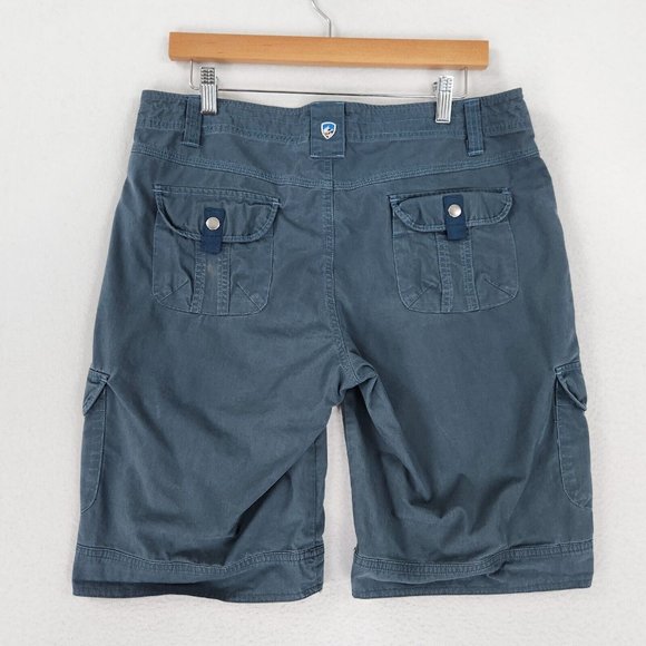 Kuhl Shorts Womens 12 Blue Cargo Bermuda UPF 50 Splash 11" Hiking Outdoor Casual - Picture 8 of 14
